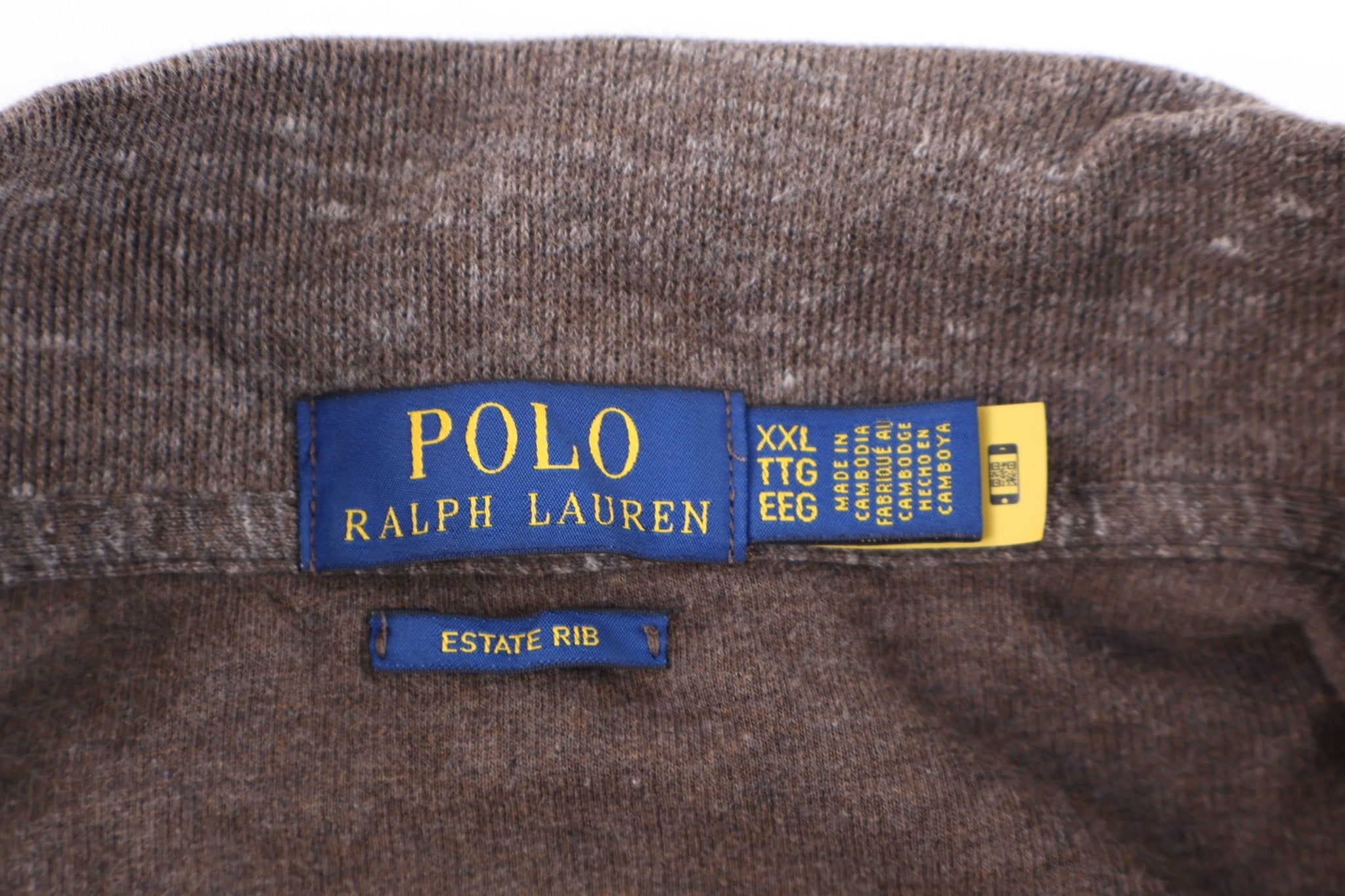Polo Ralph Lauren Embroidered Logo Brown Quarter Zip Pullover - Sweater - Thrifted Threads