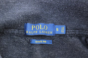Polo Ralph Lauren Embroidered Logo Dark Grey Quarter Zip Sweater - ThriftedThreads.com