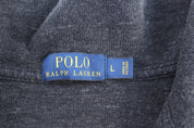 Polo Ralph Lauren Embroidered Logo Dark Grey Quarter Zip Sweater - Sweater - Thrifted Threads