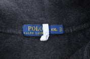 Polo Ralph Lauren Embroidered Logo Dark Grey Quarter Zip Sweater - Sweater - Thrifted Threads