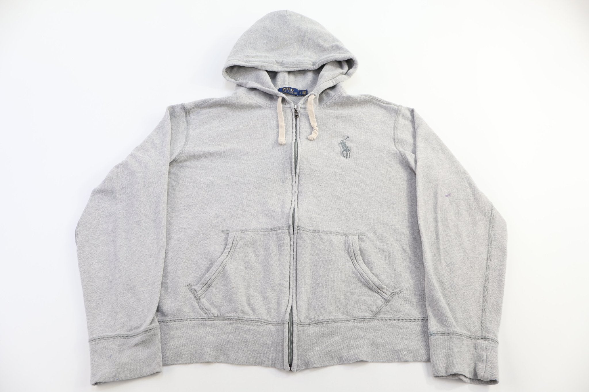 Polo Ralph Lauren Embroidered Logo Full Zip Hoodie - jacket - Thrifted Threads