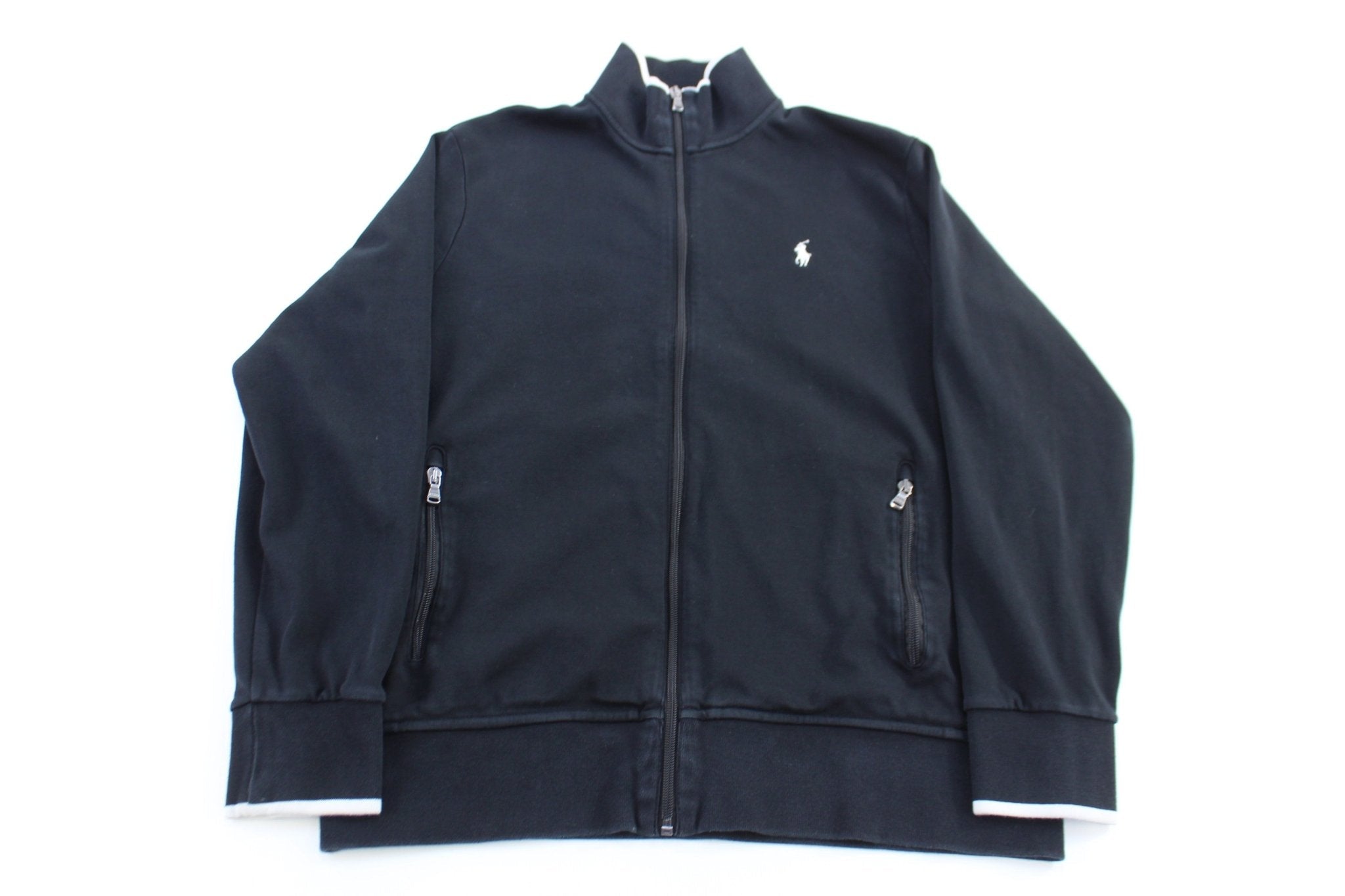 Polo Ralph Lauren Embroidered Logo Full Zip Track Jacket - Jacket - Thrifted Threads
