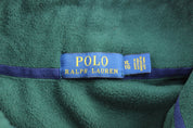 Polo Ralph Lauren Embroidered Logo Green Fleece Vest - ThriftedThreads.com