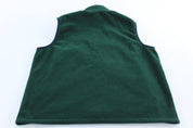 Polo Ralph Lauren Embroidered Logo Green Fleece Vest - ThriftedThreads.com