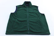 Polo Ralph Lauren Embroidered Logo Green Fleece Vest - ThriftedThreads.com