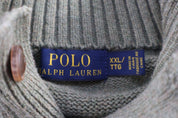 Polo Ralph Lauren Embroidered Logo Green Henley Sweater - Sweater - Thrifted Threads