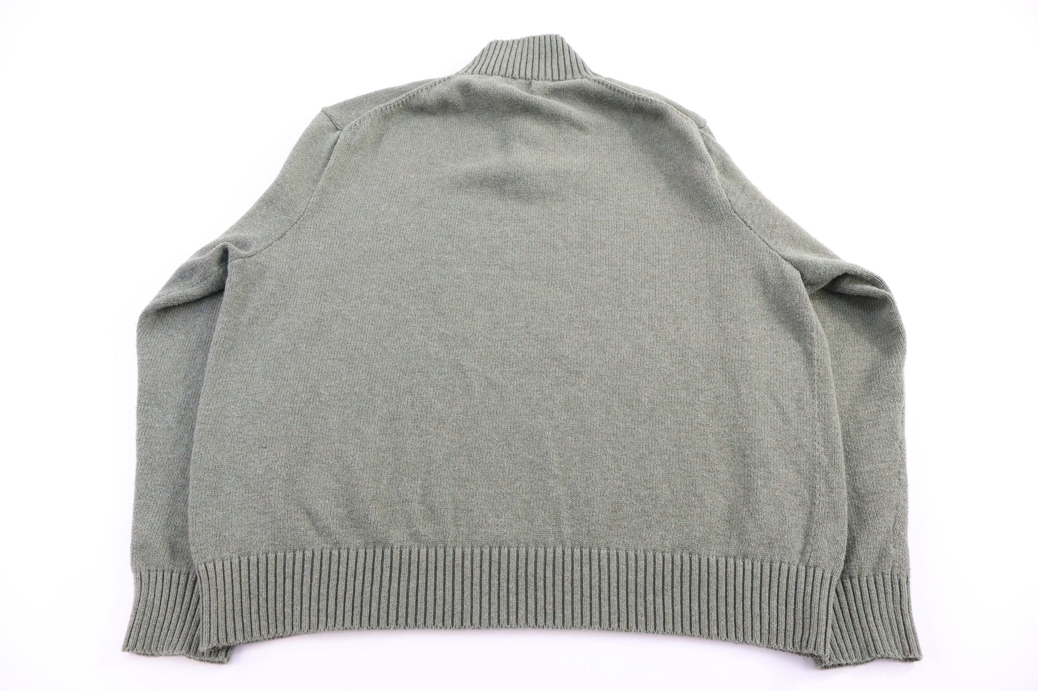Polo Ralph Lauren Embroidered Logo Green Henley Sweater - Sweater - Thrifted Threads