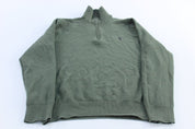 Polo Ralph Lauren Embroidered Logo Green Pullover Sweater - ThriftedThreads.com