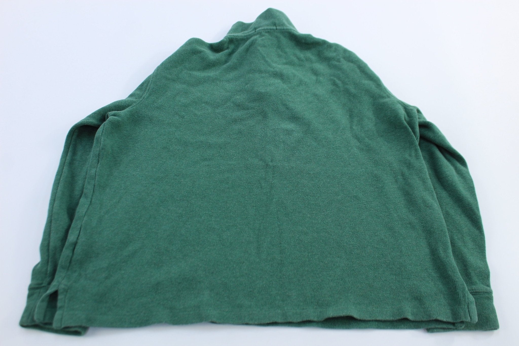 Polo Ralph Lauren Embroidered Logo Green Quarter Zip Sweater - Sweater - Thrifted Threads