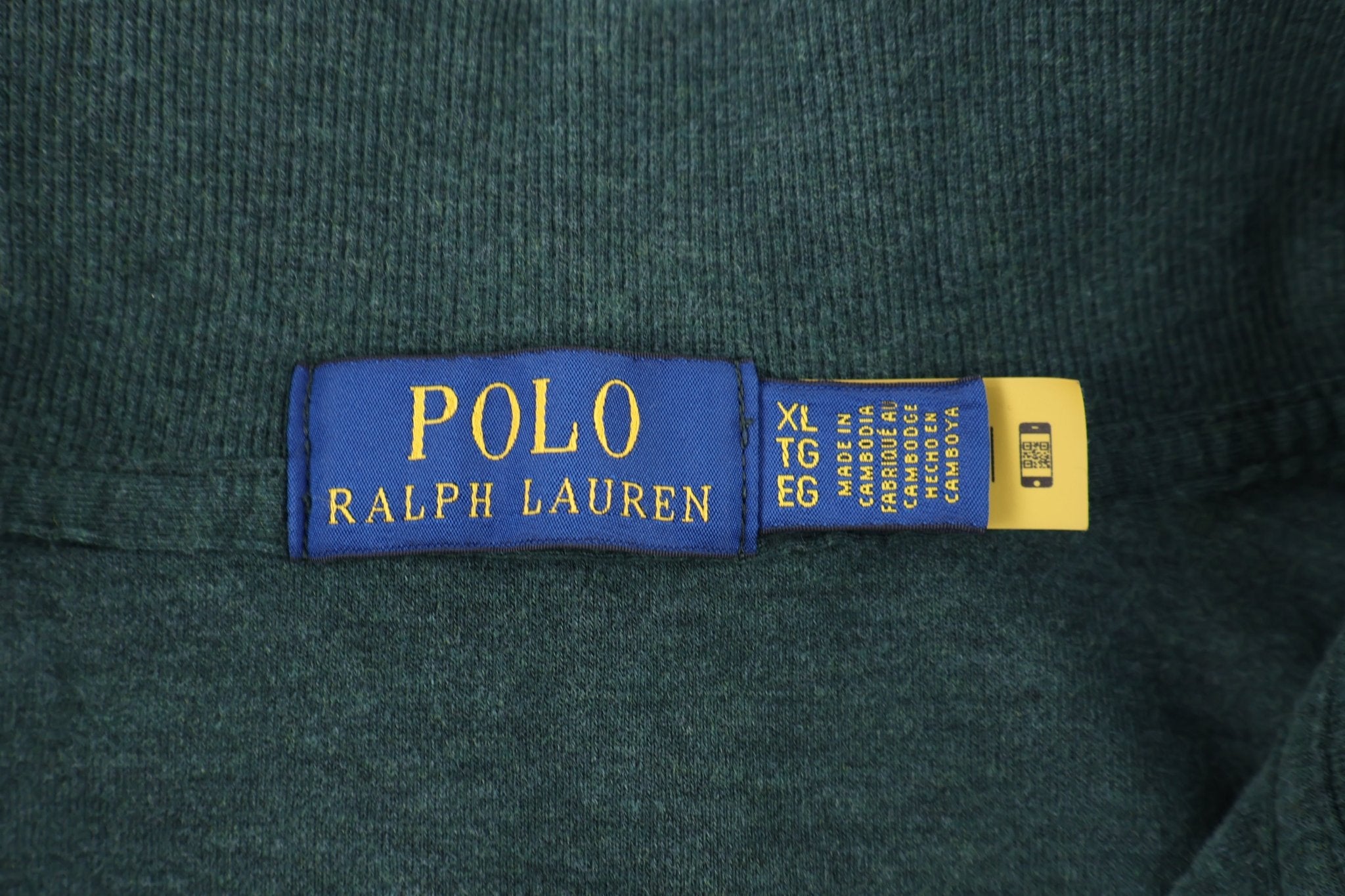 Polo Ralph Lauren Embroidered Logo Green Quarter Zip Sweater - Sweater - Thrifted Threads