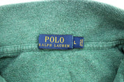 Polo Ralph Lauren Embroidered Logo Green Quarter Zip Sweater - Sweater - Thrifted Threads
