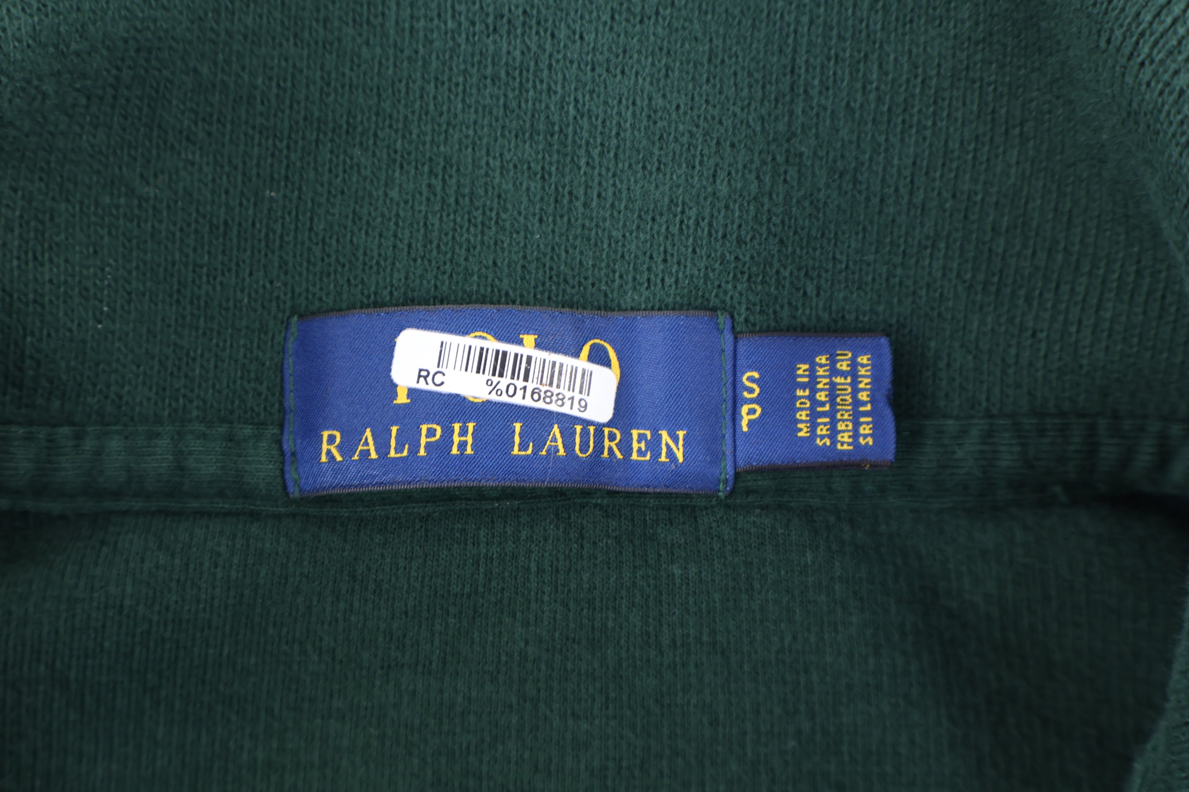 Polo Ralph Lauren Embroidered Logo Green Quarter Zip Sweater - Sweater - Thrifted Threads