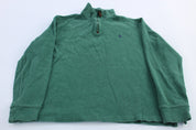 Polo Ralph Lauren Embroidered Logo Green Quarter Zip Sweater - Sweater - Thrifted Threads