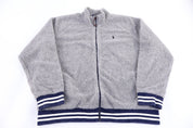 Polo Ralph Lauren Embroidered Logo Grey Full Zip Jacket - Jacket - Thrifted Threads