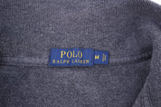 Polo Ralph Lauren Embroidered Logo Grey Quarter Zip Pullover - Sweater - Thrifted Threads