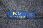 Polo Ralph Lauren Embroidered Logo Grey Quarter Zip Sweater - ThriftedThreads.com