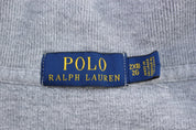 Polo Ralph Lauren Embroidered Logo Grey Quarter Zip Sweater - ThriftedThreads.com