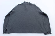 Polo Ralph Lauren Embroidered Logo Grey Quarter Zip Sweater - ThriftedThreads.com