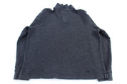 Polo Ralph Lauren Embroidered Logo Grey Quarter Zip Sweater - Sweater - Thrifted Threads