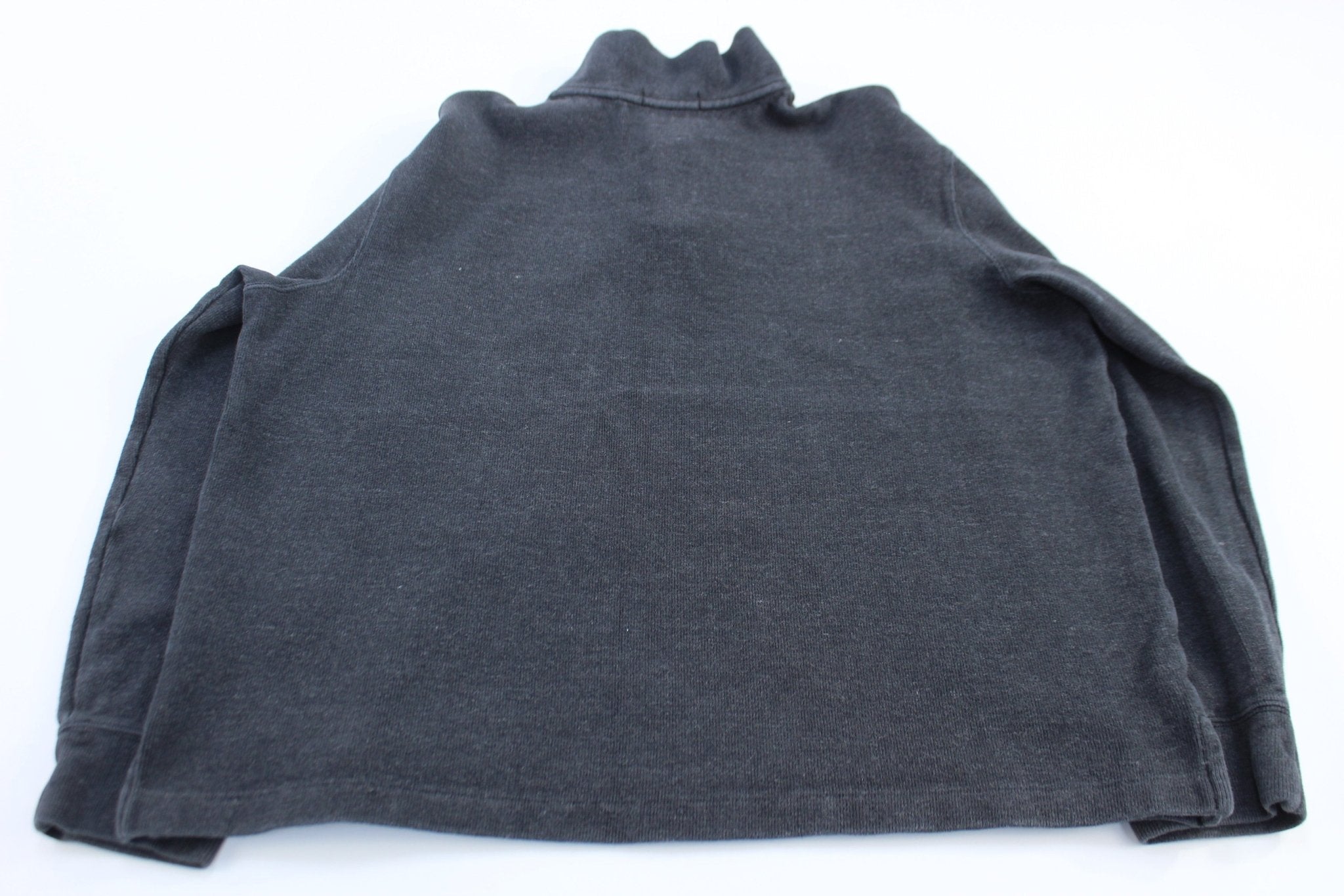 Polo Ralph Lauren Embroidered Logo Grey Quarter Zip Sweater - Sweater - Thrifted Threads