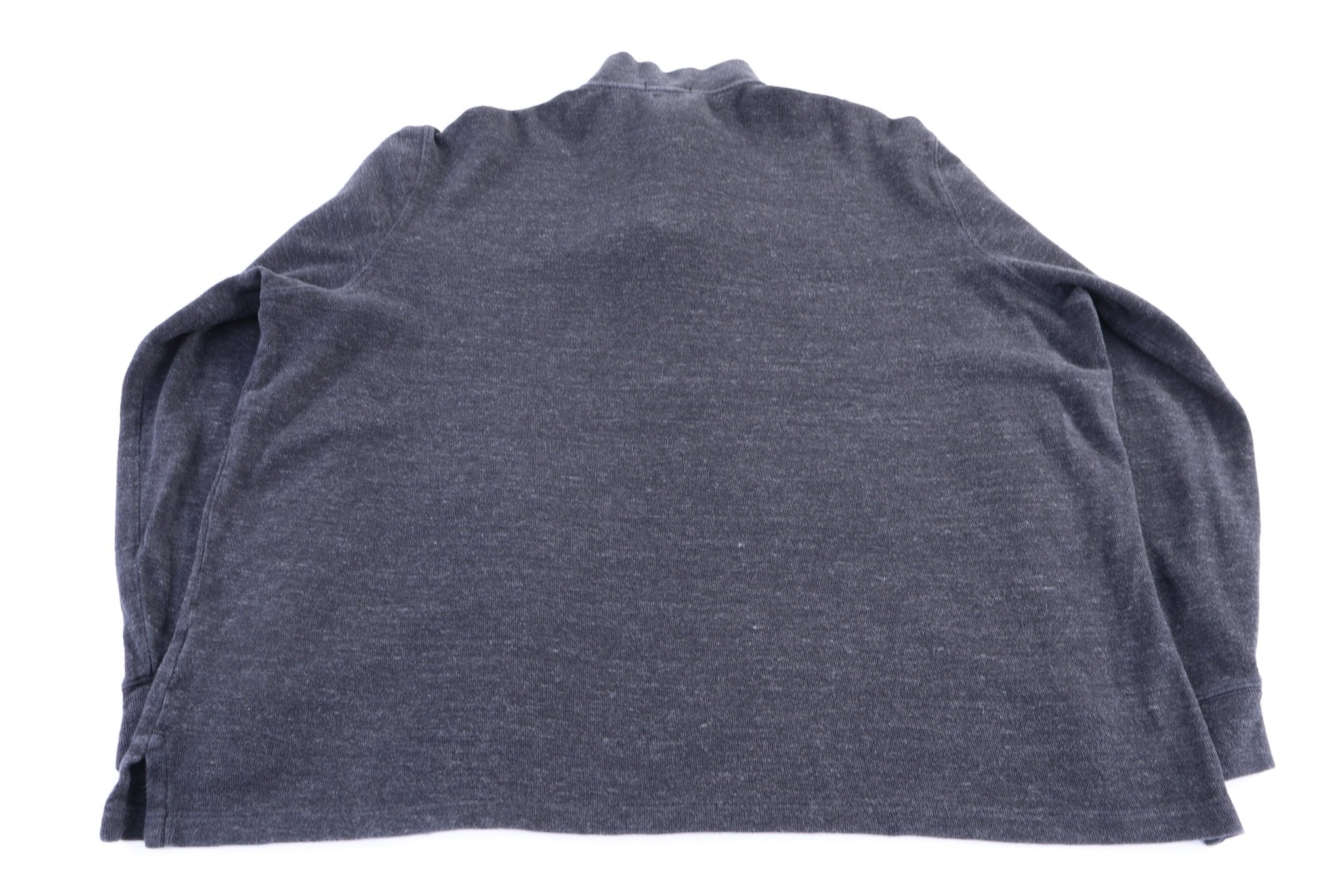 Polo Ralph Lauren Embroidered Logo Grey Quarter Zip Sweater - Sweater - Thrifted Threads