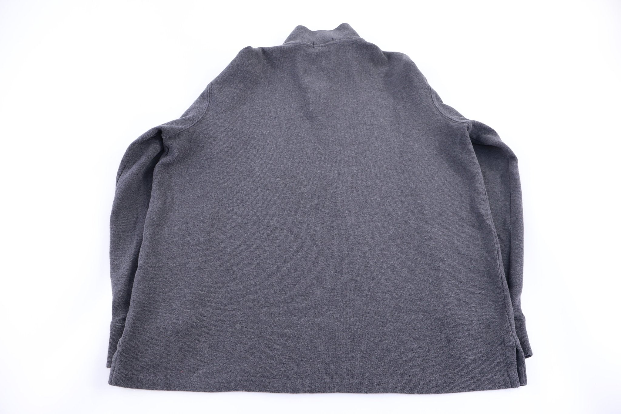 Polo Ralph Lauren Embroidered Logo Grey Quarter Zip Sweater - Sweater - Thrifted Threads
