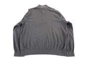 Polo Ralph Lauren Embroidered Logo Grey Quarter Zip Sweater - Sweater - Thrifted Threads