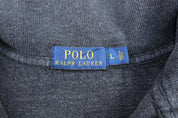 Polo Ralph Lauren Embroidered Logo Grey Quarter Zip Sweater - Sweater - Thrifted Threads