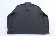 Polo Ralph Lauren Embroidered Logo Grey Quarter Zip Sweater - Sweater - Thrifted Threads