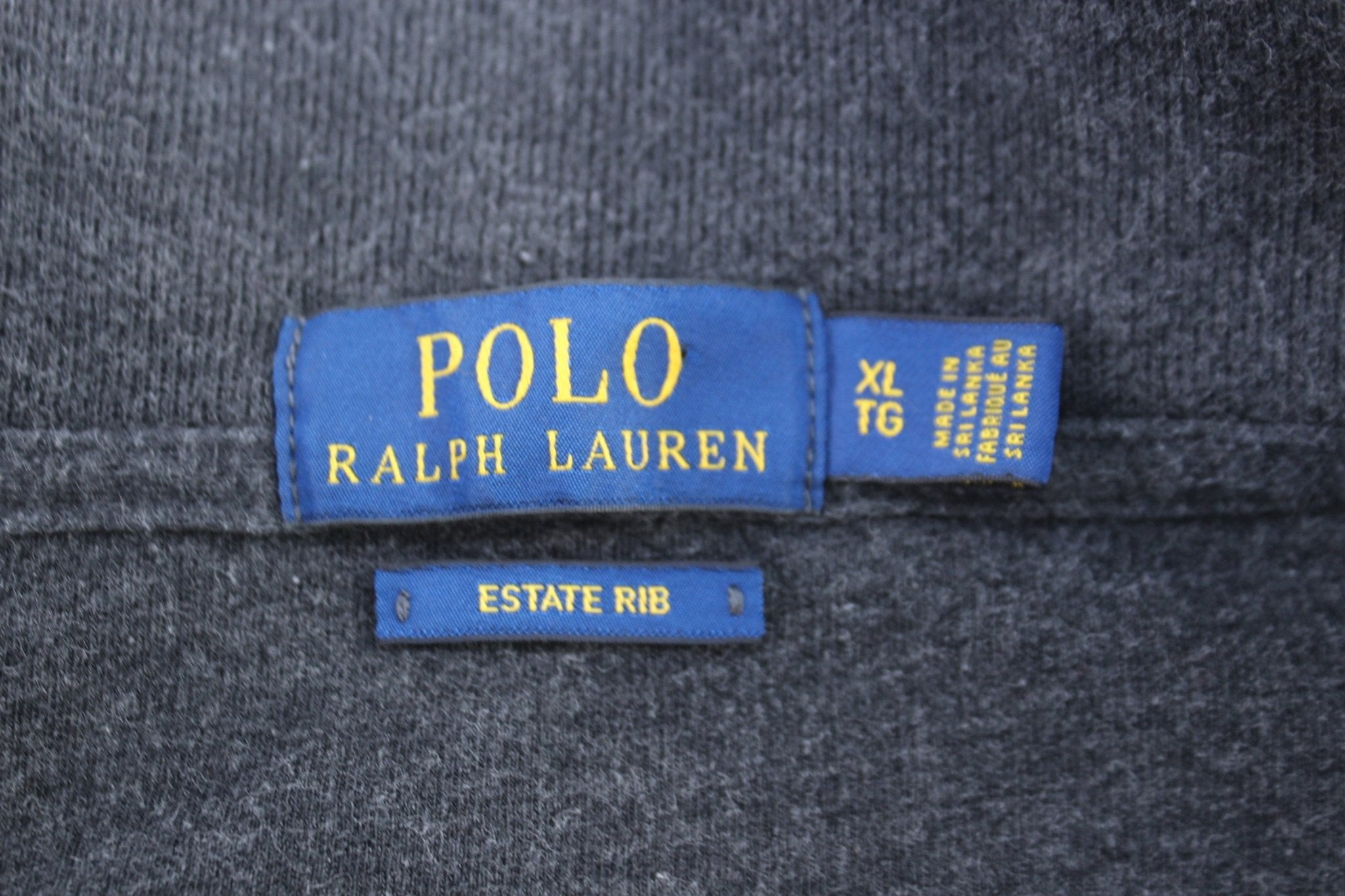 Polo Ralph Lauren Embroidered Logo Grey Quarter Zip Sweater - Sweater - Thrifted Threads