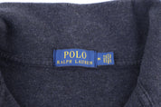 Polo Ralph Lauren Embroidered Logo Grey Quarter Zip Sweater - Sweater - Thrifted Threads