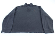 Polo Ralph Lauren Embroidered Logo Grey Quarter Zip Sweater - Sweater - Thrifted Threads