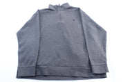 Polo Ralph Lauren Embroidered Logo Grey Zip Up Sweater - ThriftedThreads.com