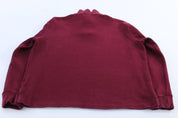 Polo Ralph Lauren Embroidered Logo Maroon Quarter Zip Sweater - ThriftedThreads.com