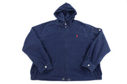 Polo Ralph Lauren Embroidered Logo Navy Blue Full Zip Jacket - Jacket - Thrifted Threads