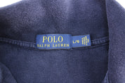 Polo Ralph Lauren Embroidered Logo Navy Blue Quarter Zip Sweater - Sweater - Thrifted Threads