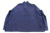 Polo Ralph Lauren Embroidered Logo Navy Blue Quarter Zip Sweater - Sweater - Thrifted Threads