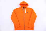 Polo Ralph Lauren Embroidered Logo Orange Full Zip Jacket - Jacket - Thrifted Threads