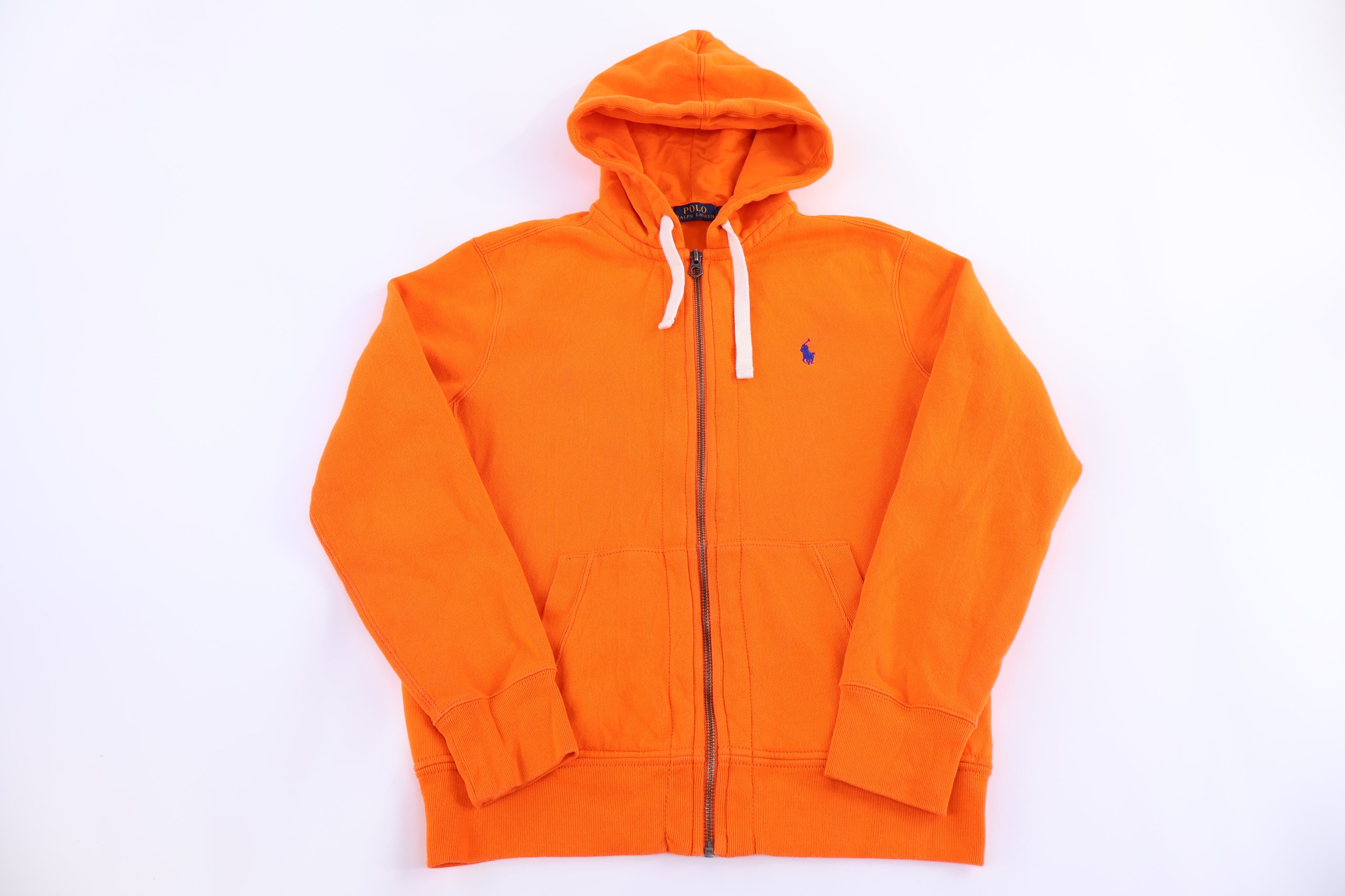 Polo Ralph Lauren Embroidered Logo Orange Full Zip Jacket - Jacket - Thrifted Threads