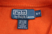 Polo Ralph Lauren Embroidered Logo Orange Quarter Zip Sweater - Sweater - Thrifted Threads