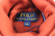 Polo Ralph Lauren Embroidered Logo Orange Turtleneck Sweater - Sweater - Thrifted Threads