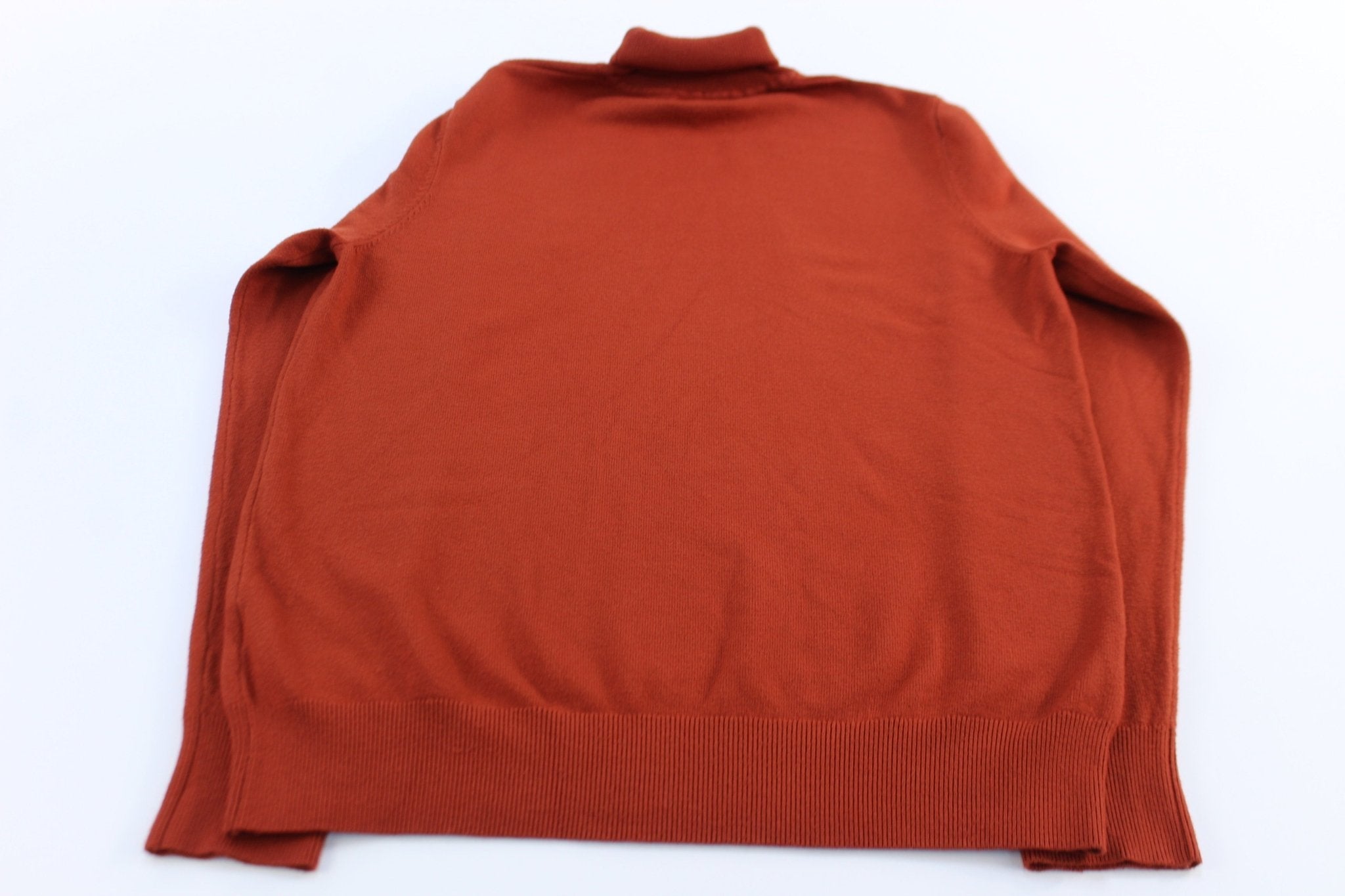 Polo Ralph Lauren Embroidered Logo Orange Turtleneck Sweater - Sweater - Thrifted Threads