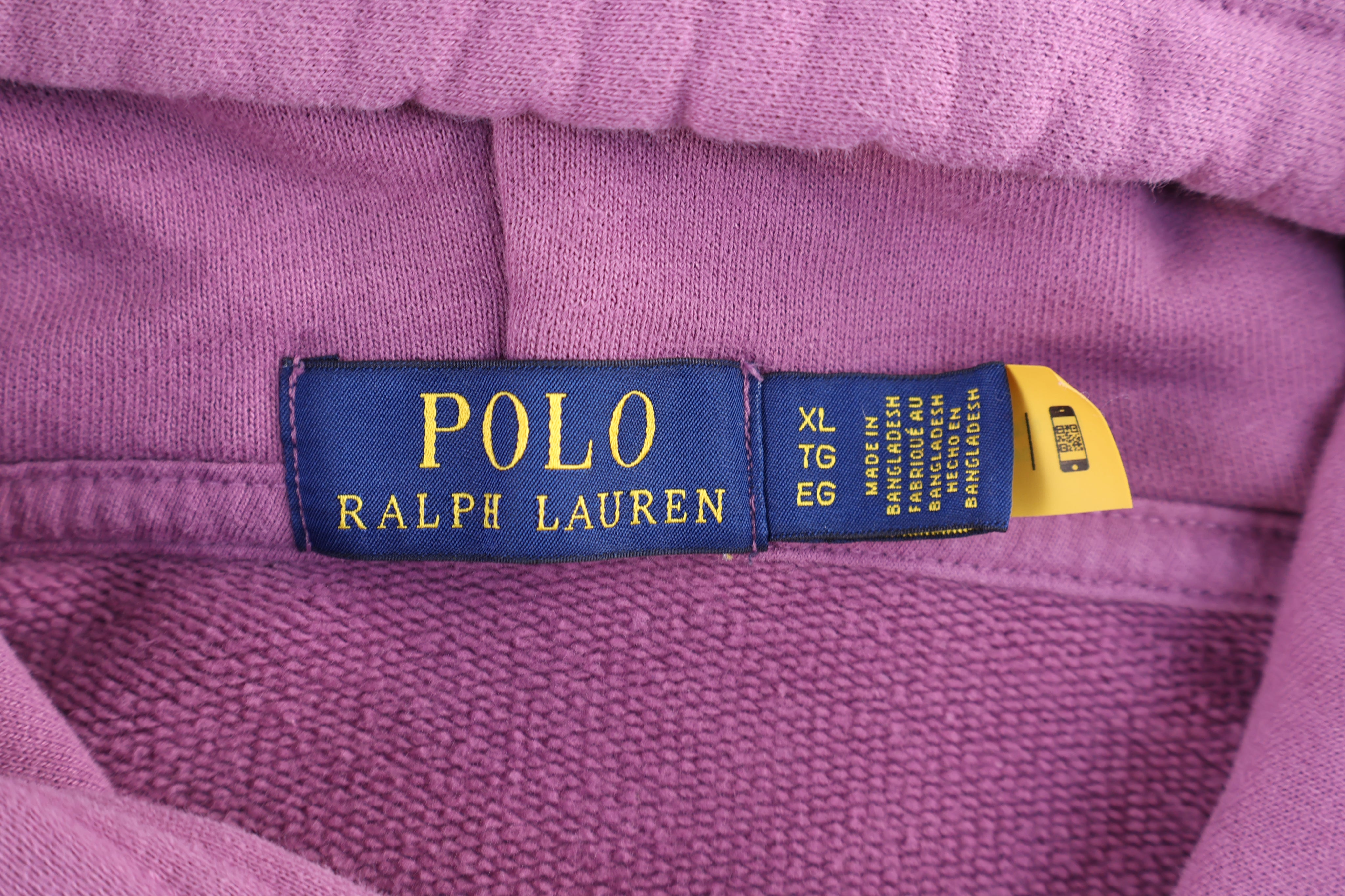 Polo Ralph Lauren Embroidered Logo Purple Pullover Hoodie - Sweatshirt - Thrifted Threads