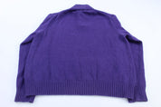 Polo Ralph Lauren Embroidered Logo Purple Pullover Sweater - ThriftedThreads.com