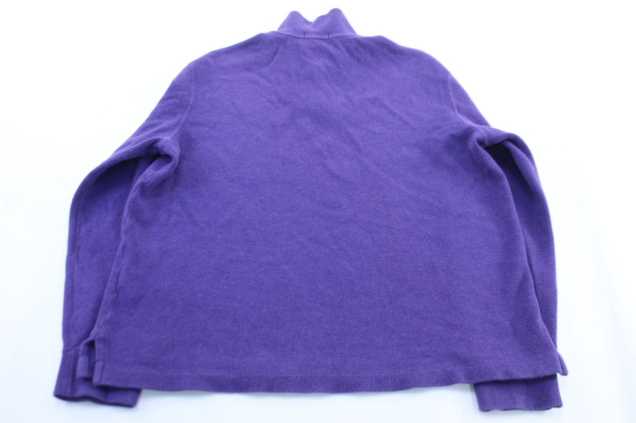 Polo Ralph Lauren Embroidered Logo Purple Pullover Sweater - Sweater - Thrifted Threads