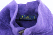Polo Ralph Lauren Embroidered Logo Purple Pullover Sweater - Sweater - Thrifted Threads