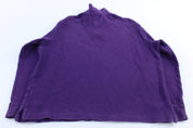 Polo Ralph Lauren Embroidered Logo Purple Quarter Zip Sweater - ThriftedThreads.com