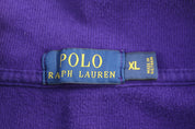 Polo Ralph Lauren Embroidered Logo Purple Quarter Zip Sweater - Sweater - Thrifted Threads