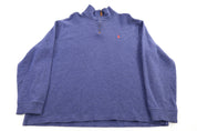 Polo Ralph Lauren Embroidered Logo Quarter Zip Sweater - Sweater - Thrifted Threads