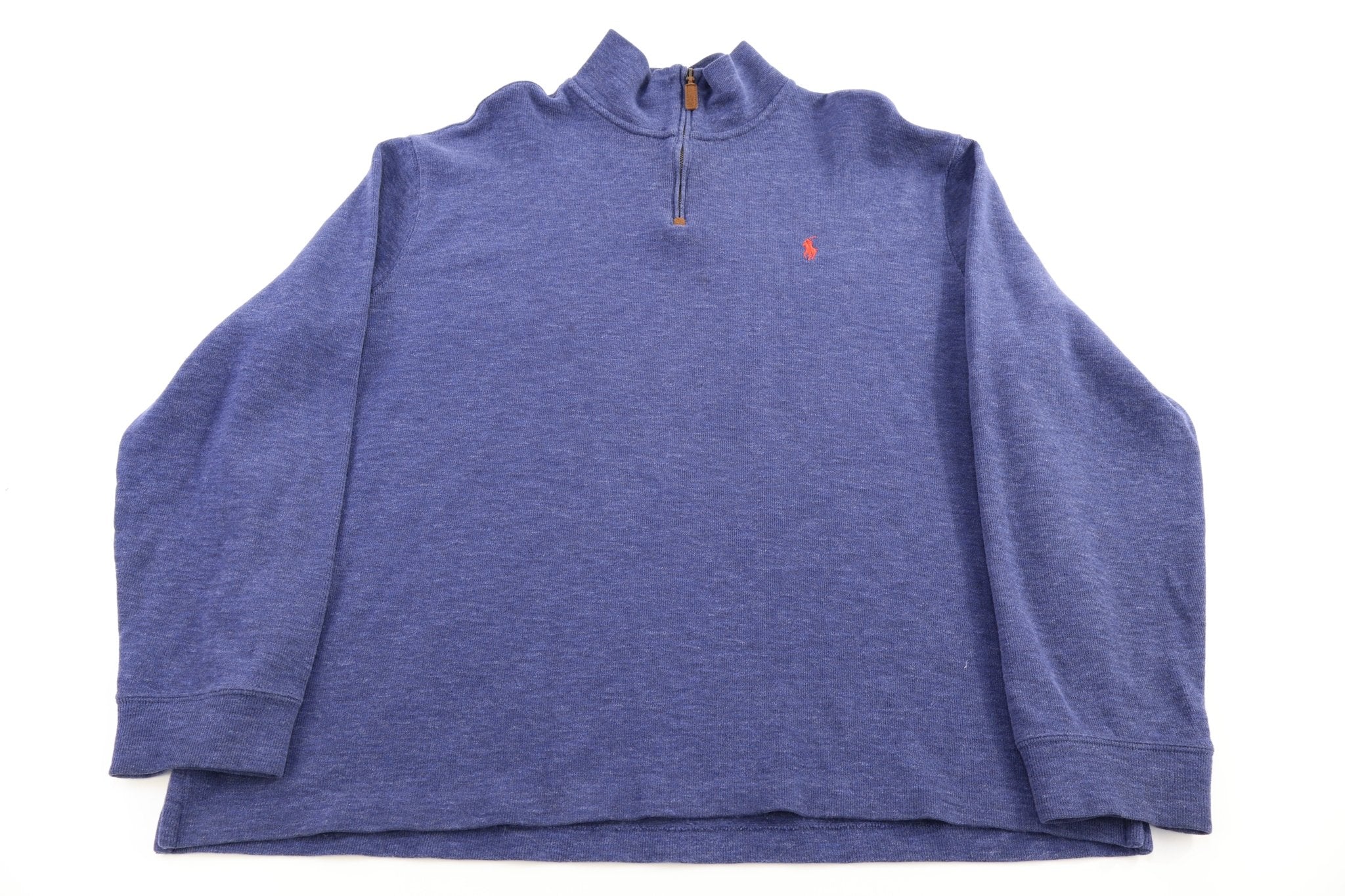 Polo Ralph Lauren Embroidered Logo Quarter Zip Sweater - Sweater - Thrifted Threads